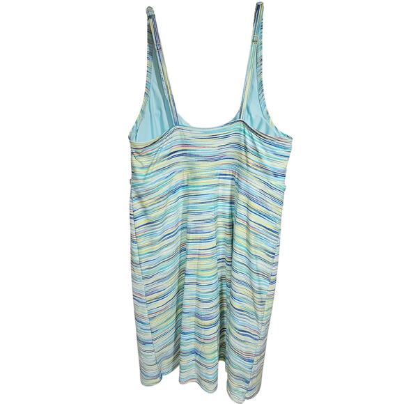 Lands' End Square Neck Swim Dress One Piece Swimsuit with Shorts Women's 16 - Picture 3 of 10